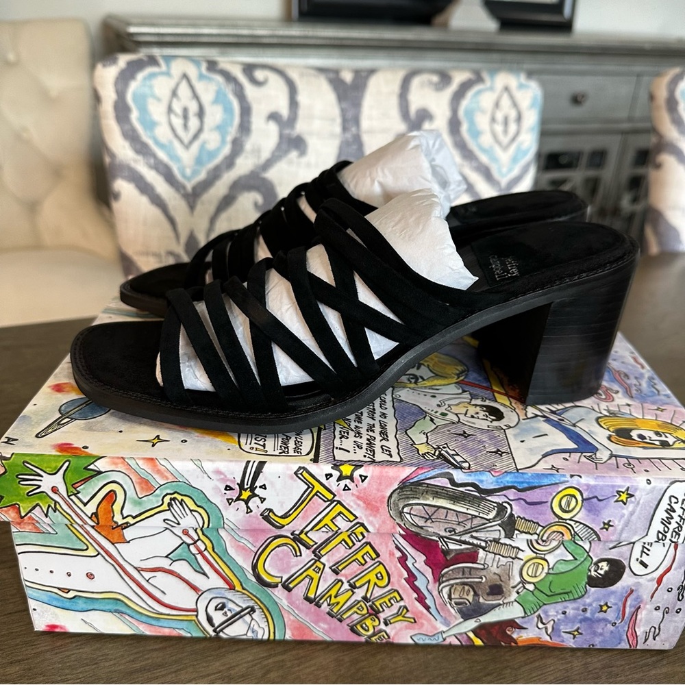 Jeffrey Campbell Black Strappy Heels